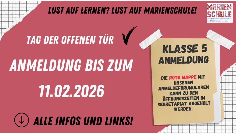 Anmeldung für Klasse 5